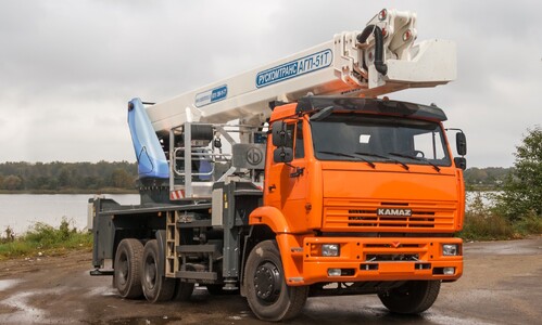 Аренда автовышки АГП-51Т на шасси КАМАЗ 6520